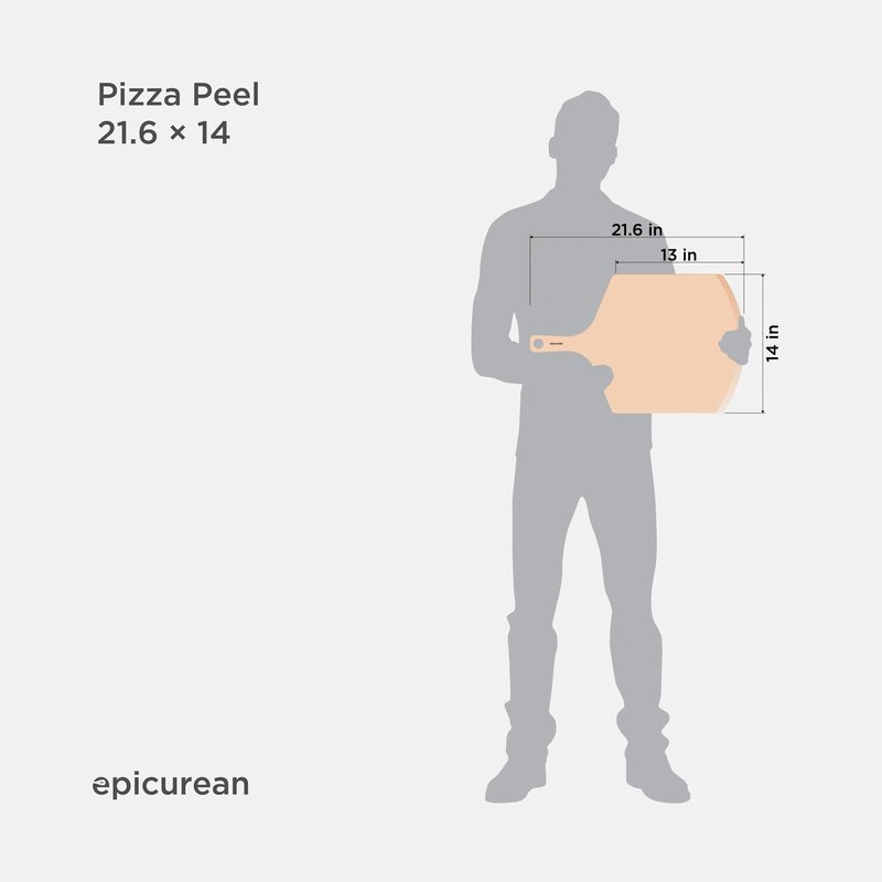 Epicurean Pizza Peel, 21-Inch by 14-Inch, Natural