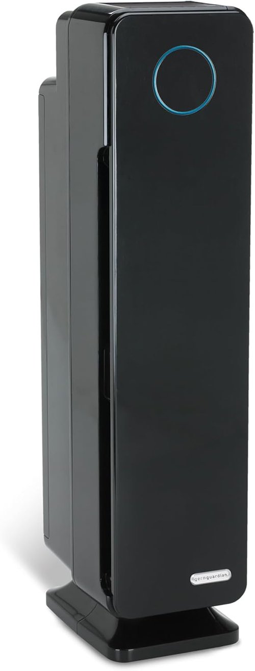 GermGuardian Air Purifier - HEPA Filter for Wildfire Smoke & Pet Dander | Covers Up to 870 Sq. Ft., Black