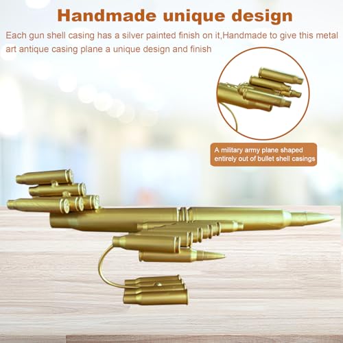 Handcrafted Metal Airplane Model - Bullet Shell Style Aircraft Decor