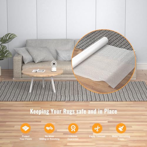 Non-Slip Silicone Rug Pad - 2x3 Ft Anti-Skid Carpet Gripper for Floors