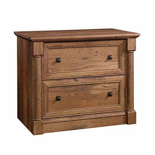 2-Drawer Lateral File Cabinet for Home Office, Vintage Oak Finish