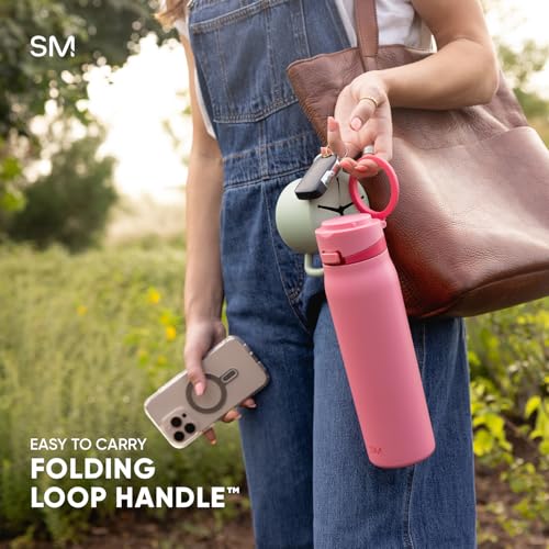 30oz Insulated Stainless Steel Water Bottle with Straw & Handle - Leak Proof