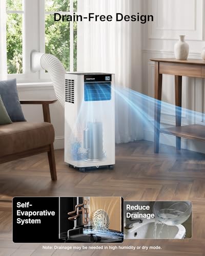 10,000 BTU Portable Air Conditioner for Rooms up to 450 Sq. Ft.