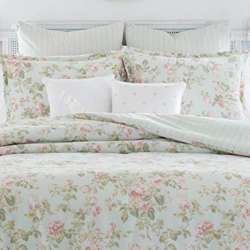 King Comforter Set - Reversible Cotton Bedding with Shams & Pillows