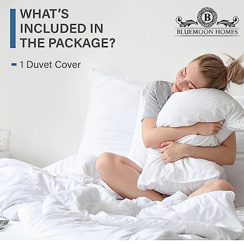 100% Egyptian Cotton Queen Duvet Cover - Soft & Breathable