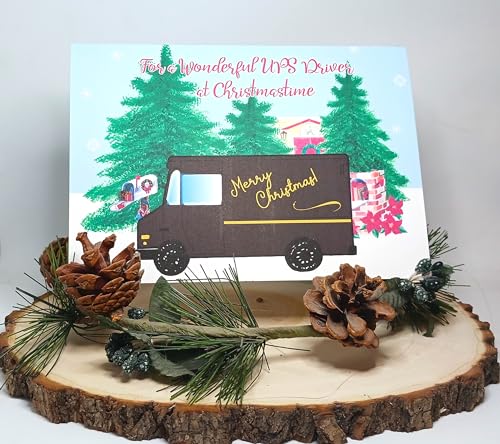Thank You Christmas Card for Delivery Driver - Holiday Appreciation Card with Envelope