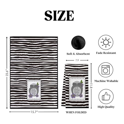 Halloween Nightmare Before Christmas Kitchen Towels, 3-Pack Funny Dish Cloths & Hand Towels