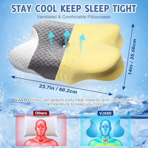 Ergonomic Memory Foam Neck Pillow for Pain Relief - Adjustable & Cooling