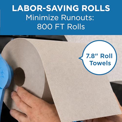 Commercial Brown Recycled Hardwound Paper Towel Rolls, 800 ft (6 Pack)