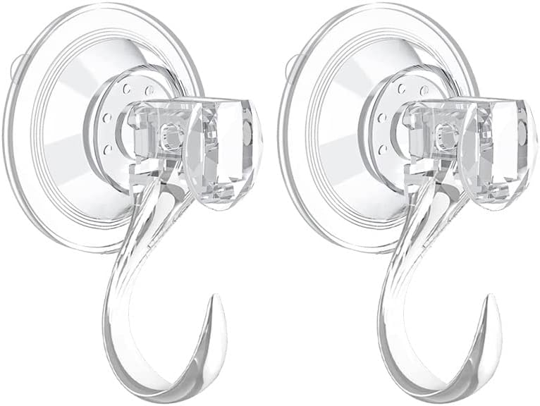 Skiennix Suction Cup Wreath Hanger - Heavy-Duty Clear Hooks for Windows & Smooth Surfaces | 2-Pack