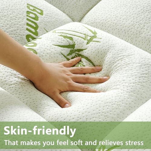 King Size Bamboo Viscose Mattress Topper for Back Pain Relief