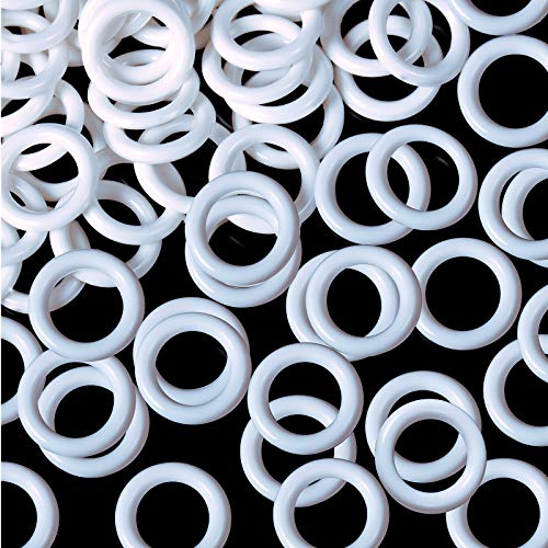 100-Pack 13mm Plastic Roman Blind Curtain Rings for Window Shades