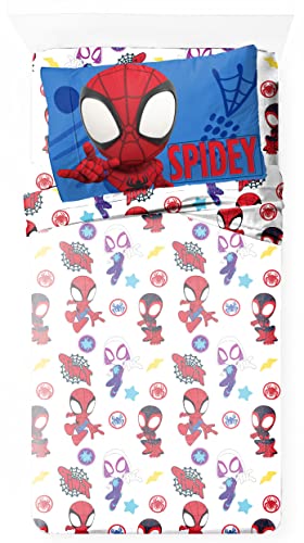 Jay Franco Spidey & Friends 3-Piece Toddler Sheet Set - Soft Microfiber Bedding