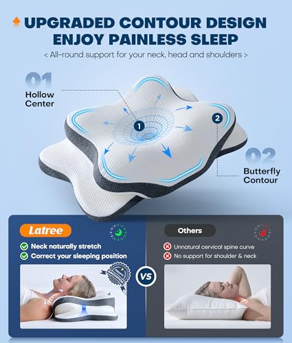Ergonomic Cervical Neck Pillow for Pain Relief & Support