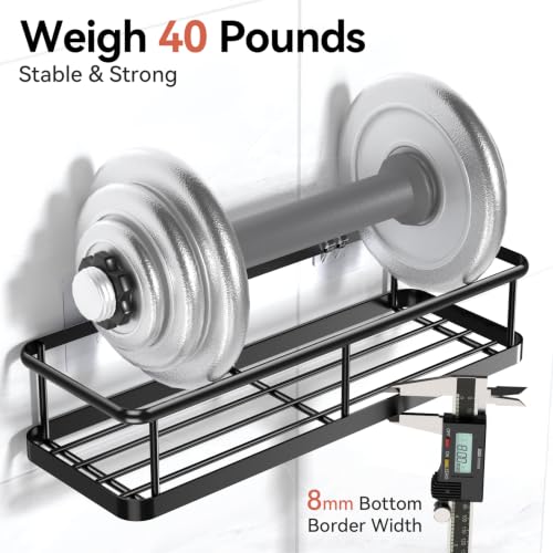 YASONIC Adhesive Shower Caddy 6 Pack, Rustproof Stainless Steel Organizer