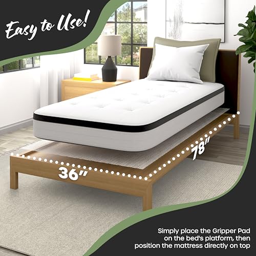 Twin XL Non-Slip Mattress Gripper Pad | 78" x 36" Bed Stopper