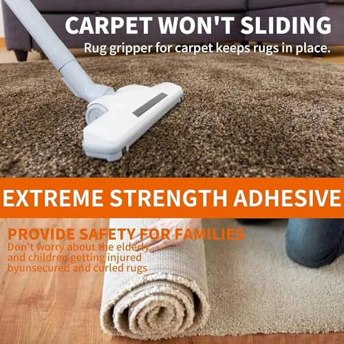 Heavy-Duty Double-Sided Carpet Tape, 2-Inch x 40-Yard Rug Gripper