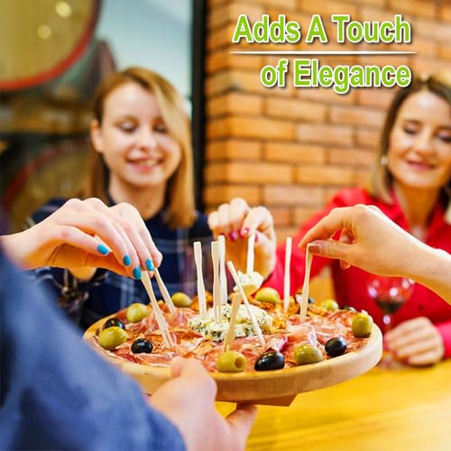 400PCS Bamboo Appetizer Forks - 3.5 Inch Eco-Friendly Food Picks for Parties