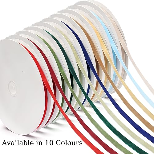 Velvet Ribbon for Crafts & Gift Wrapping - Light Blue 3/8" x 25 Yards - Style 3 Pale Blue