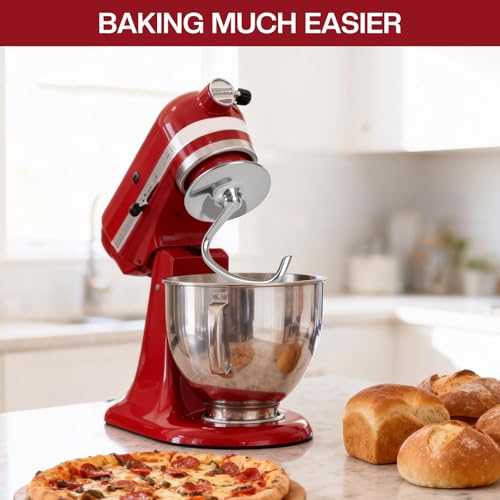 Stainless Steel Dough Hook for 4.5-5 Quart Tilt-Head Stand Mixers
