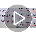 52PCS Snowman Face Stickers for DIY Christmas Crafts & Ornaments