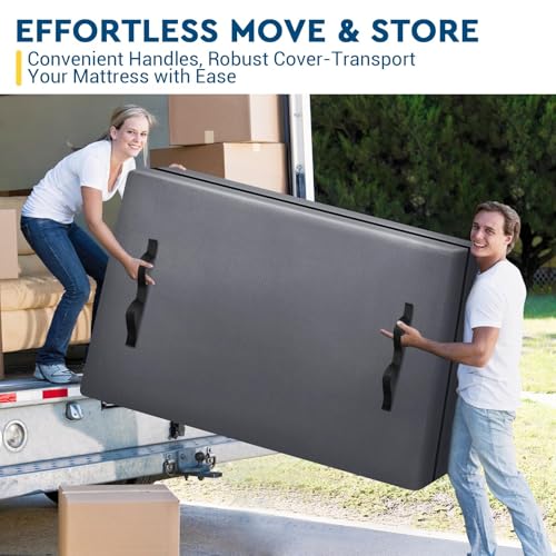 Heavy-Duty Mattress Moving Bag with Zipper & Handles - Queen Size