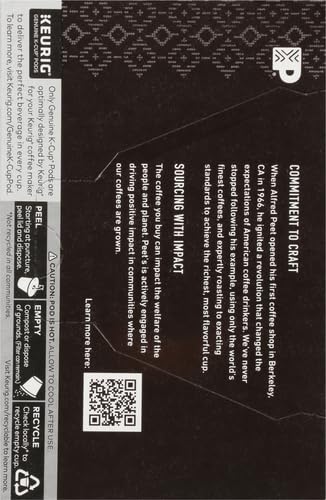 Peet's Coffee House Dark Roast K-Cup Coffee Pods - 10 Pods, 4.4 oz | Compatible with Keurig Brewers