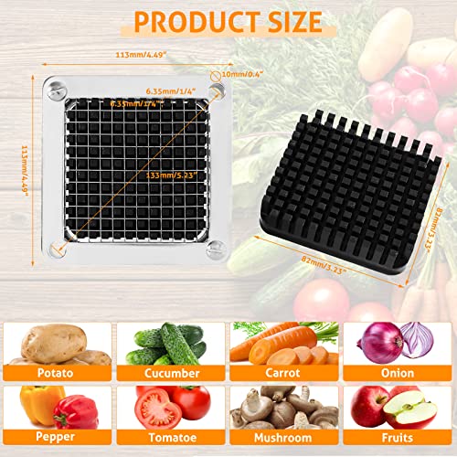 1/4-Inch Commercial Vegetable Chopper Dicer Blade with Pusher Block