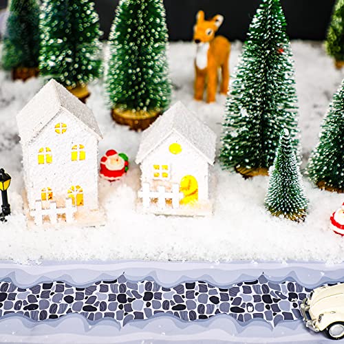 Christmas Village Cobblestone Road Snow Mat, 47-Inch Rollable Street