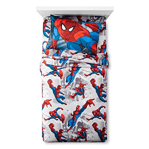 Kids Spider-Man Sheet Set Twin 3-Piece Ultra-Soft Bedding with Pillowcase