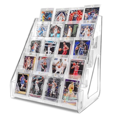 5-Tier Graded Trading Card Display Stand for Sports Card Collectors