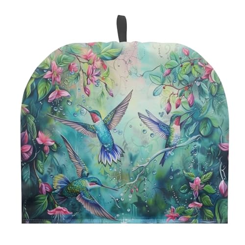Hummingbird Floral Insulated Tea Cozy for Teapot - 13x10 Inch Kitchen Decor