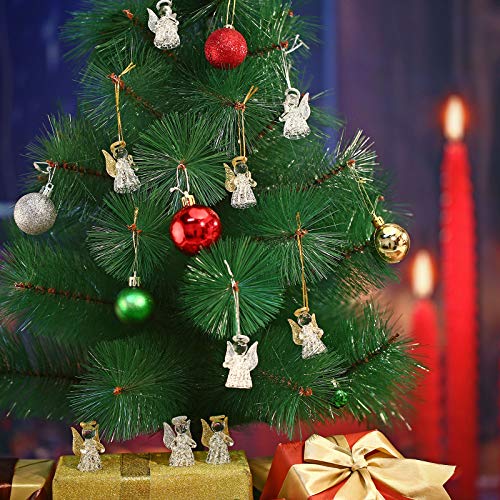 12-Pack Christmas Angel Ornaments Glass Hanging Tree Decorations