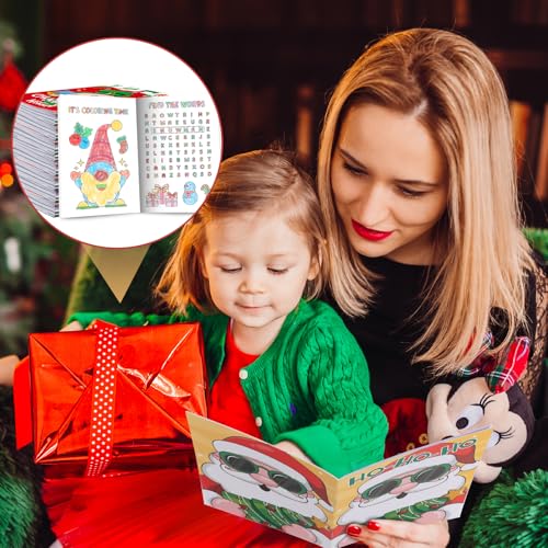 Christmas Mini Activity Books for Kids 24 Pack - Fun Holiday Games & Puzzles