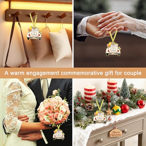 2026 Engagement Christmas Ornament - Vintage Car Keepsake Gift for Couples