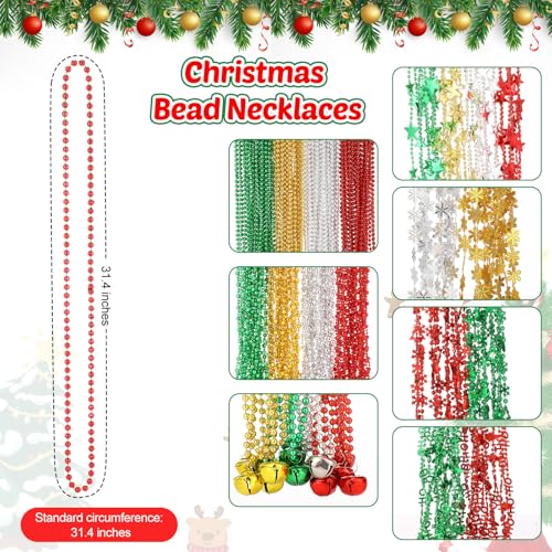 Civaner 300 Pcs Snow Christmas Bead Necklaces Bulk – Gift Idea