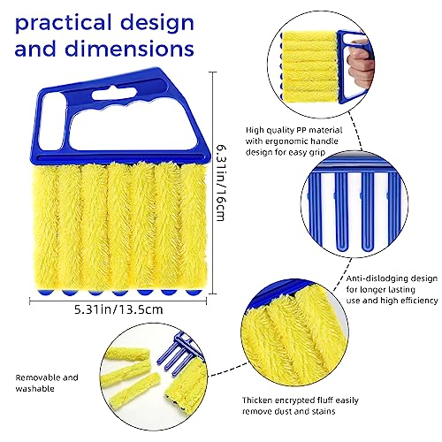Microfiber Venetian Blind Cleaner Duster Tool - 4-Piece Shutter Brush Set