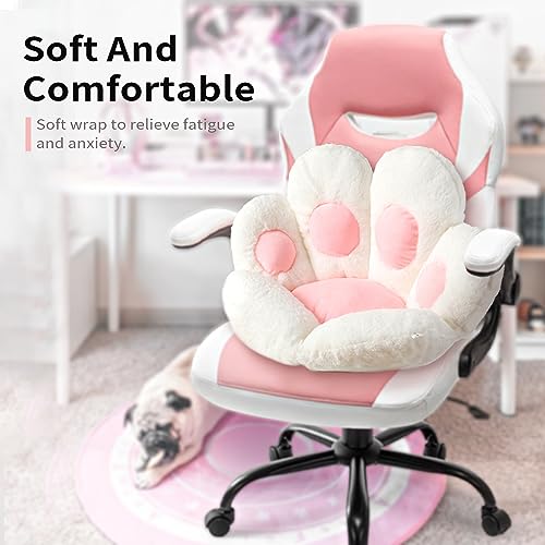 Cute Cat Paw Chair Cushion - Soft Plush Floor Pillow for Office & Gaming