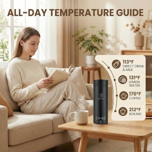 Portable Electric Travel Kettle, 120V 450ml 316 Stainless Steel Tea Boiler