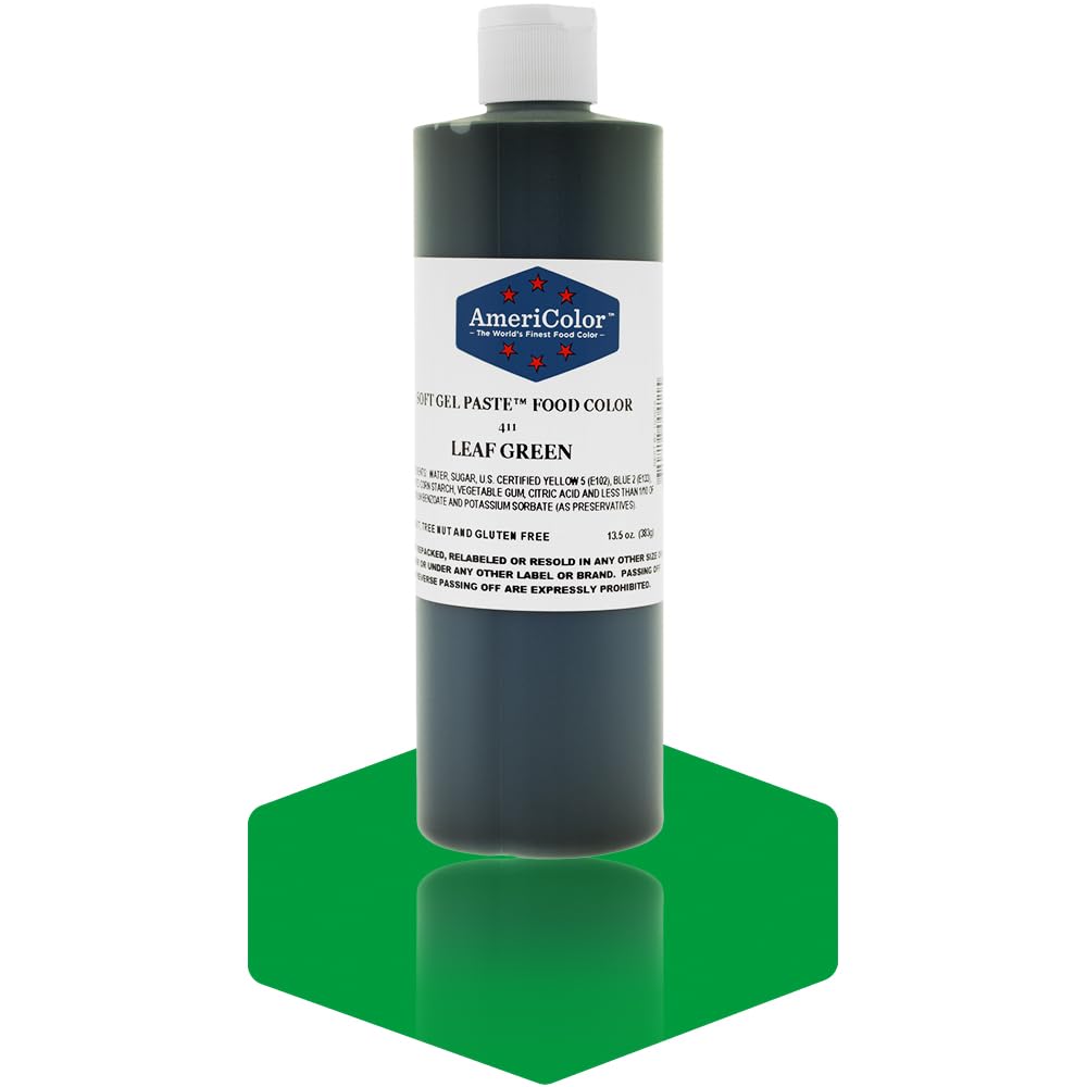 Americolor Soft Gel Paste Food Color, 13.5-Ounce, Leaf Green