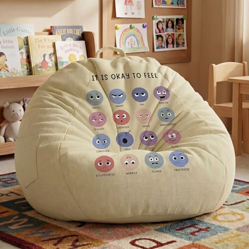 Bean Bag Chair Cover for Reading Corner - Classroom Storage & Sensory Seating