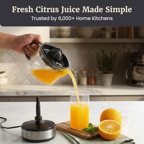 Electric Citrus Juicer, 24 oz Capacity - 40W Auto-Reversing Extractor