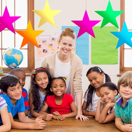 36-Piece 11-Inch Glitter Star Cutouts for Bulletin Boards and Party Decor