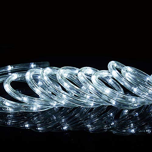 100ft LED Rope Lights, IP65 Waterproof Connectable White LED Lighting