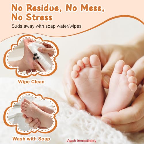 Washable Baby Hand & Footprint Paint with Sponge Applicator, 2.54 oz - Black