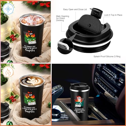 Xmas Skylety 10 Pcs Funny Dumpster Fire Response Tumblers 17oz for Office Gifts
