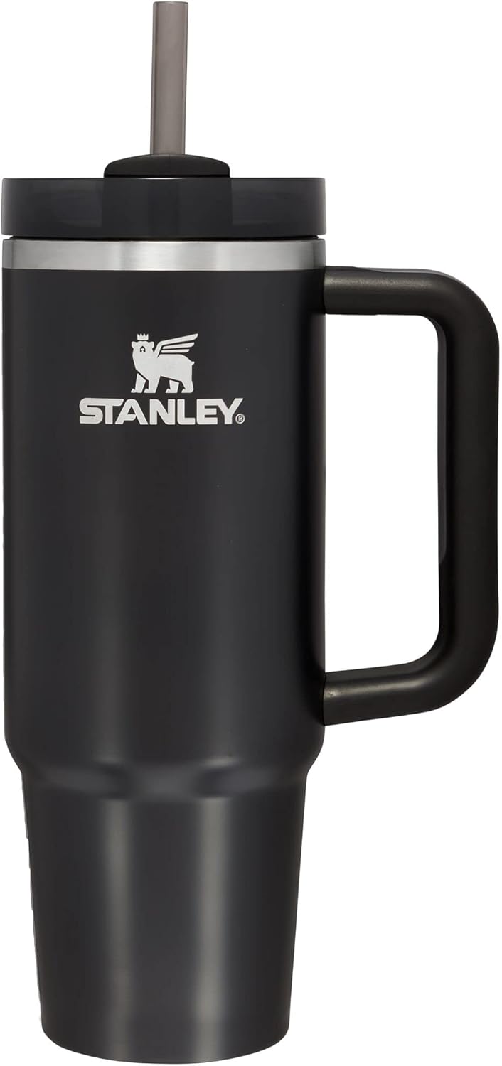 STANLEY Quencher H2.0 Tumbler - 30 oz Insulated Stainless Steel Cup with Straw | Flowstate Lid | Black Glow