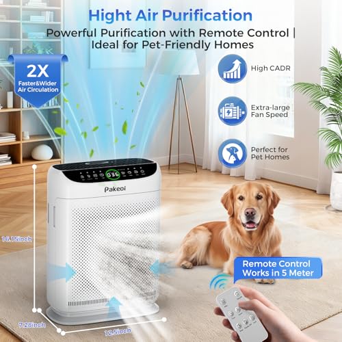 Large Room HEPA Air Purifier with Dual Air Intake and Sleep Mode