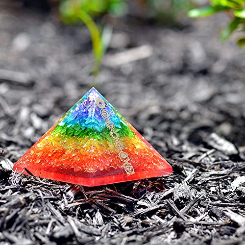 7 Chakra Orgone Pyramid for Energy Healing and Meditation Balance