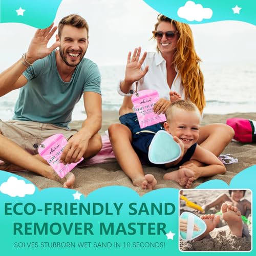 Triangle Beach Sand Remover Mitt - Quick-Dry Sand Eraser for Family